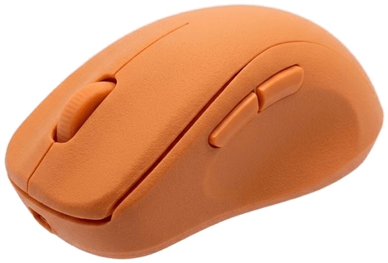 The same mouse, 3D printed in orange